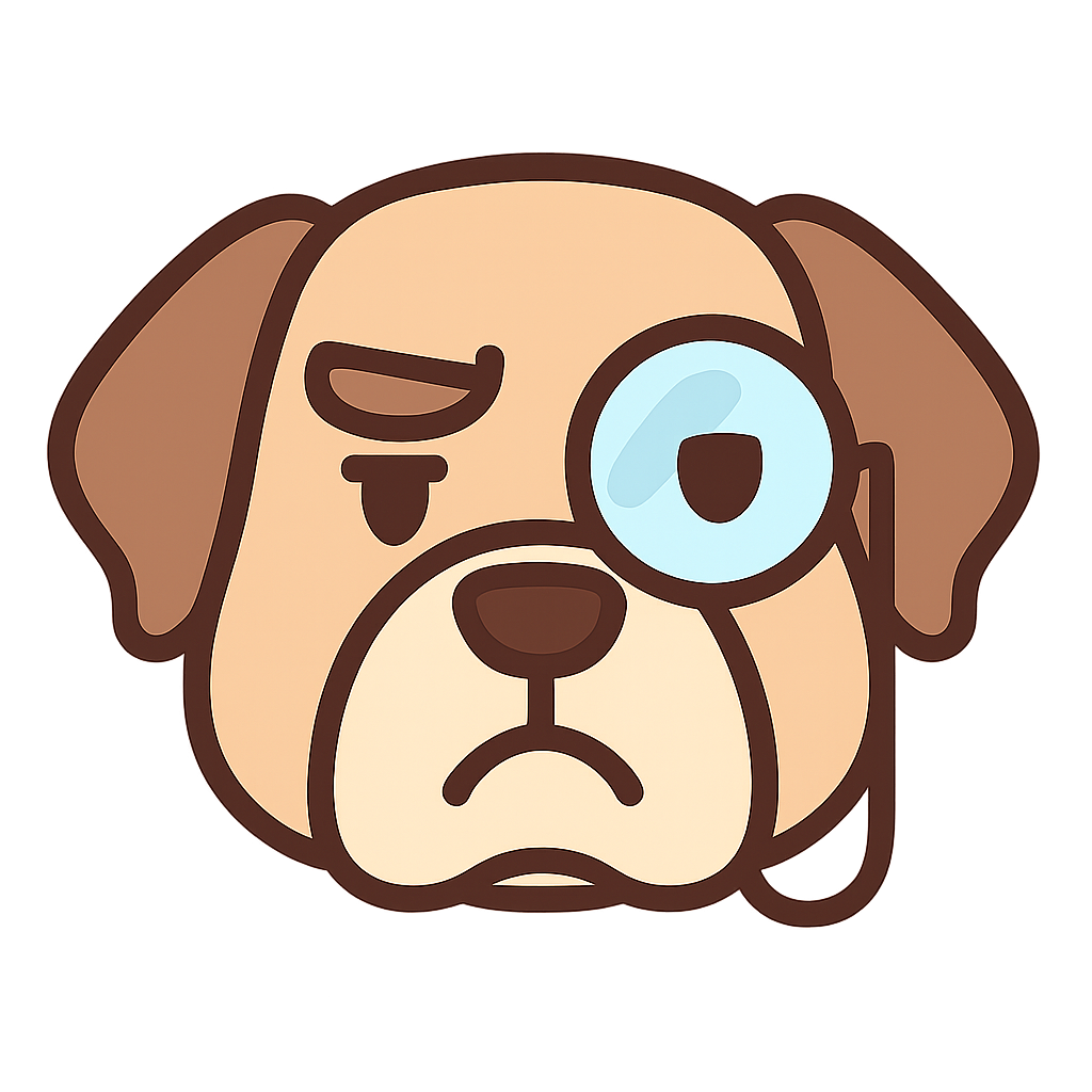 Dramatic dog face icon