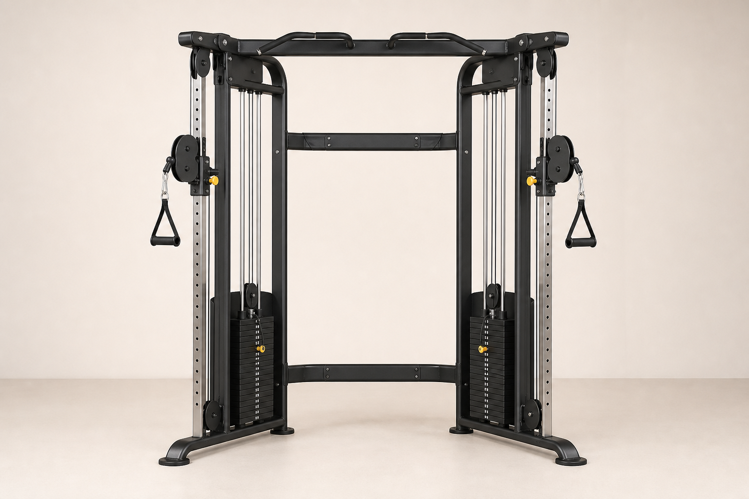 Dual adjustable cable station with weight stacks