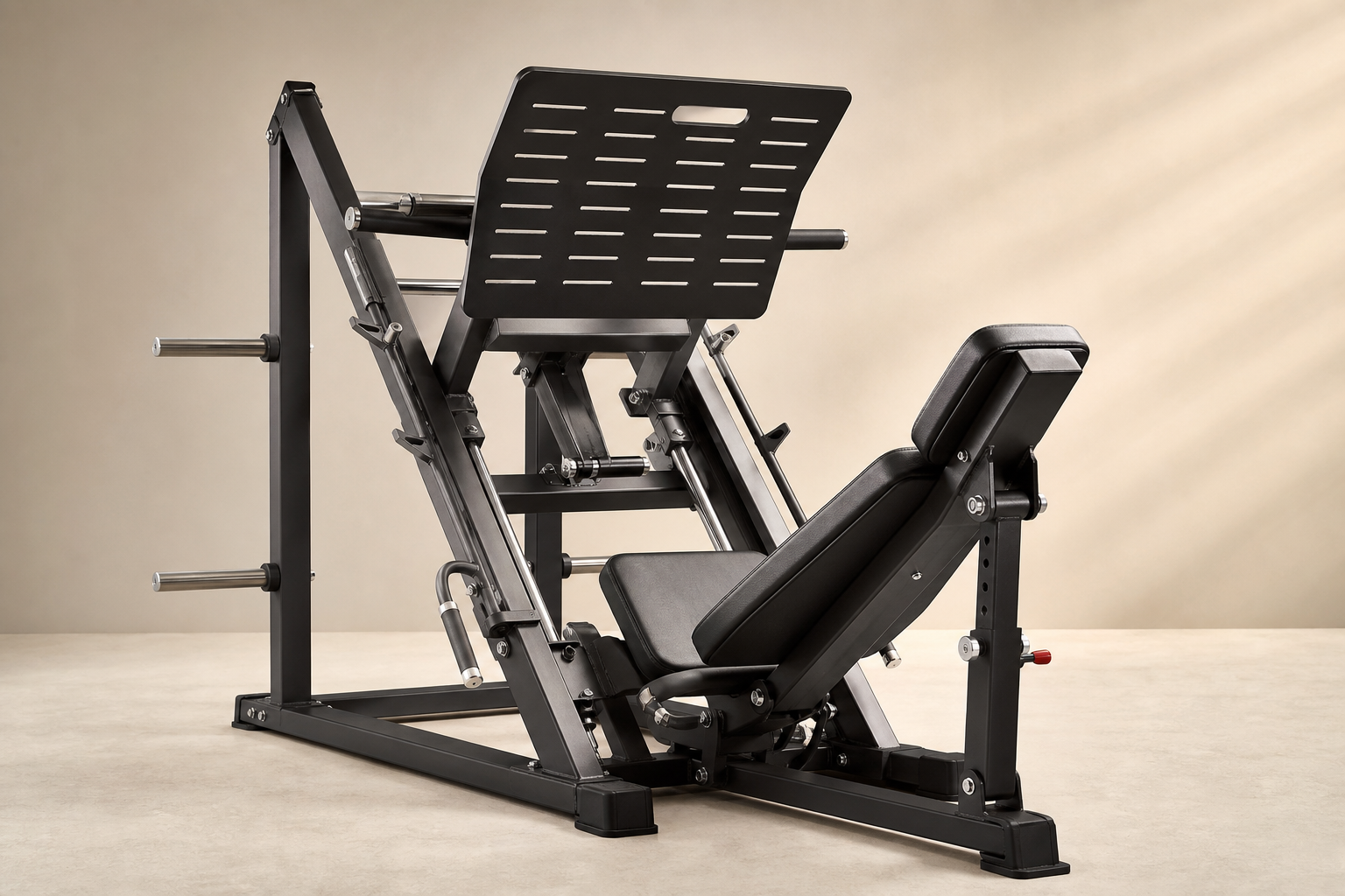 45-degree leg press machine with large footplate