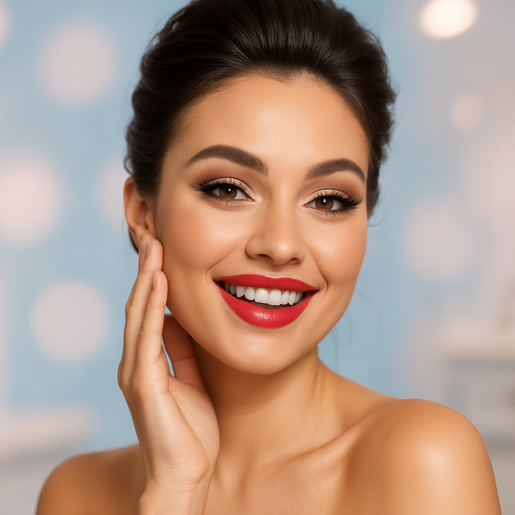 Olivia showing off her make-up