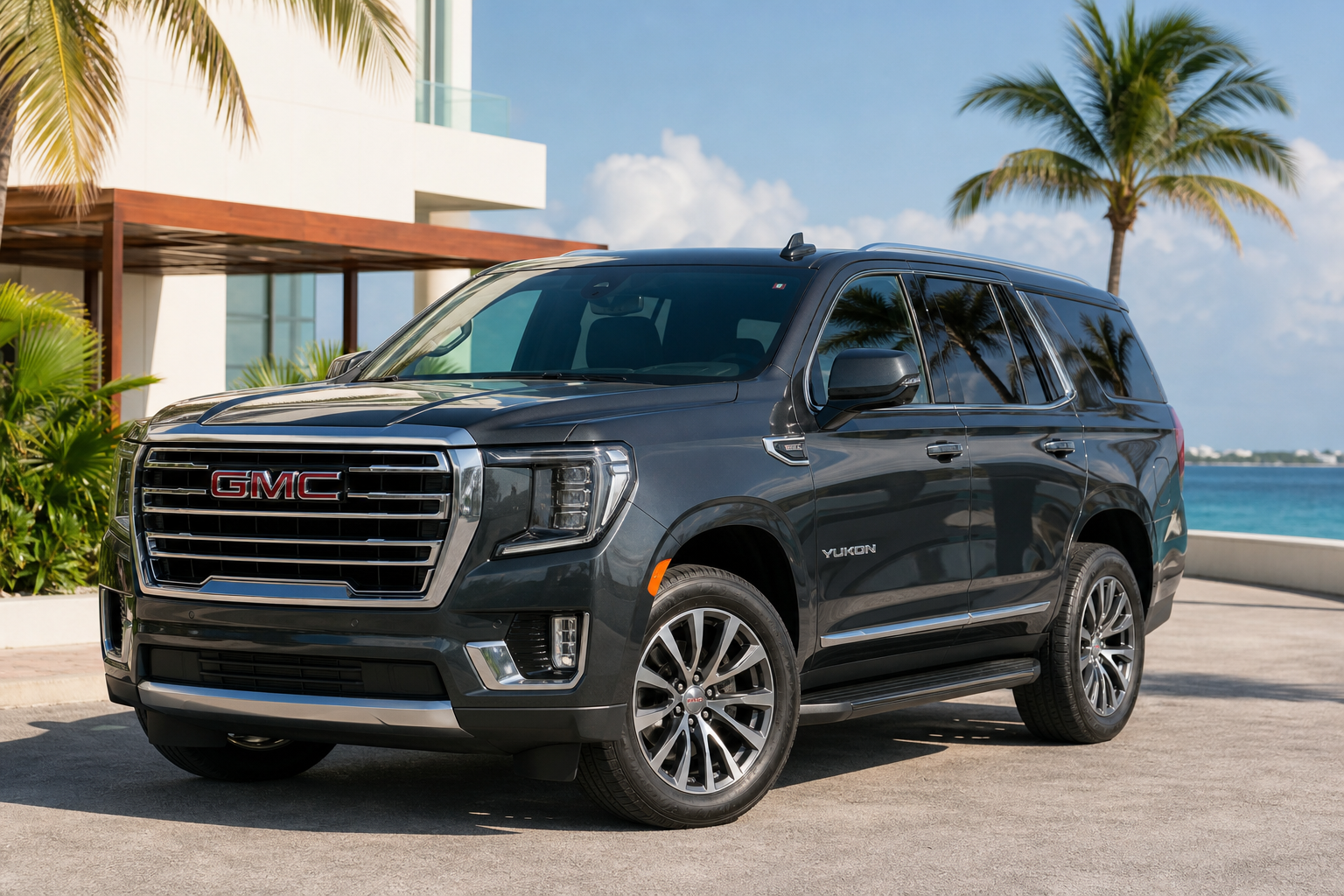 GMC Yukon 2023 de gama alta para renta en Cancún