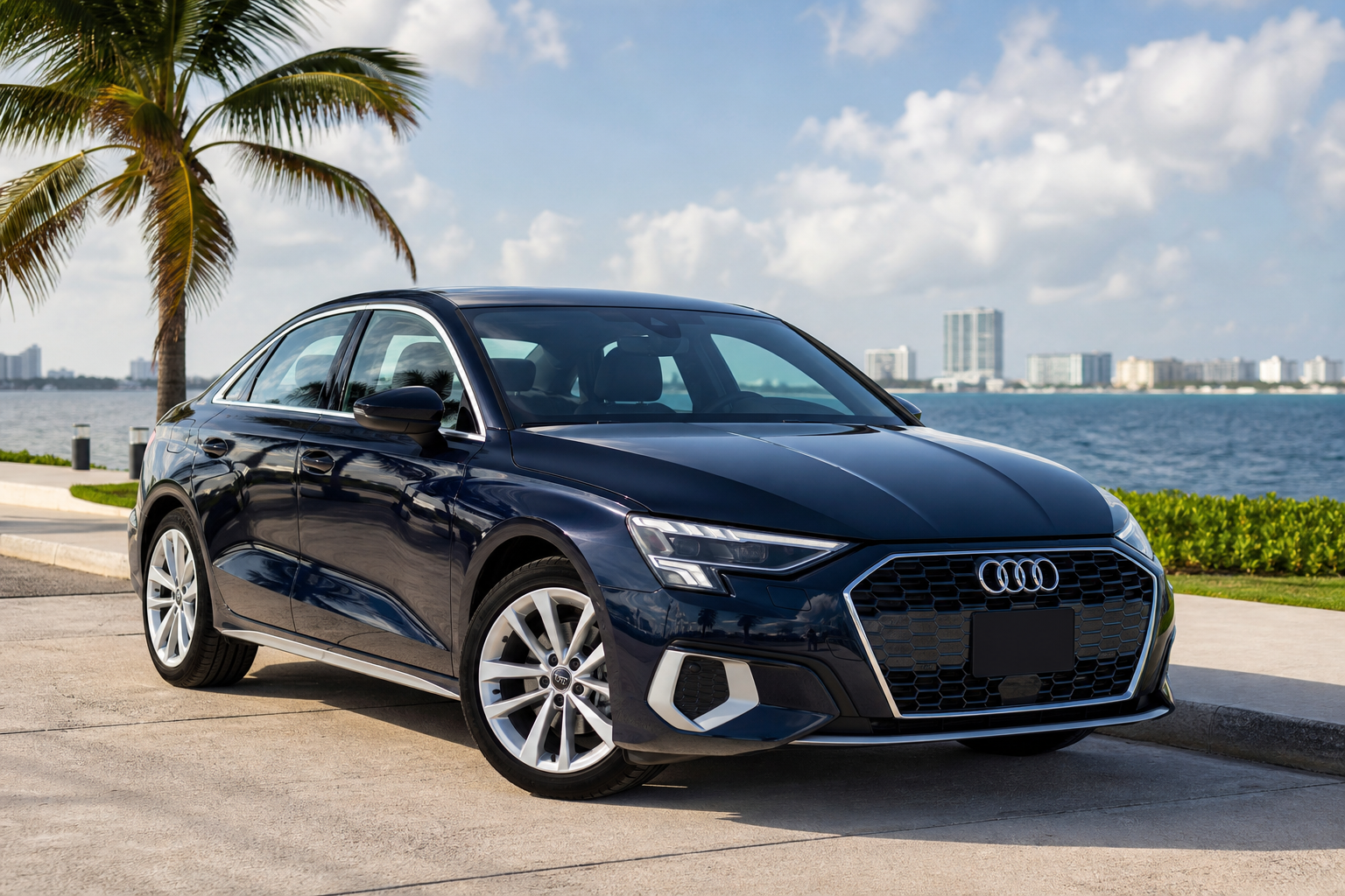 Audi A3 2024 de gama alta para renta en Cancún