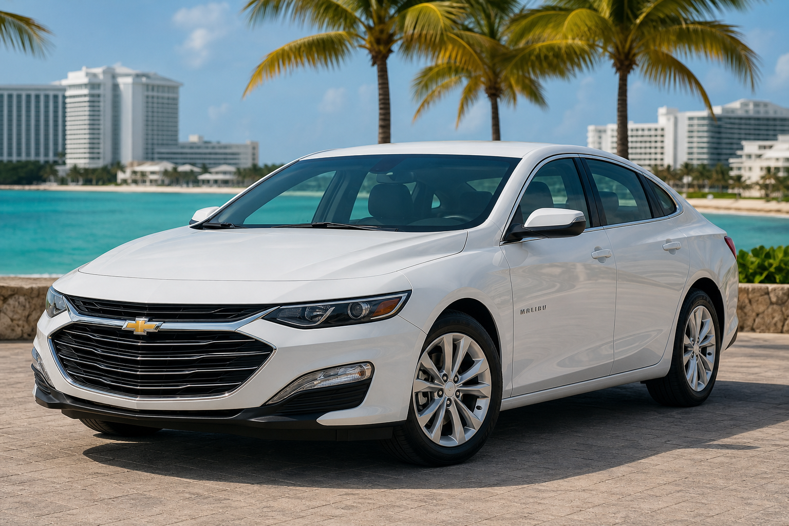 Chevrolet Malibu 2025 de gama alta para renta en Cancún