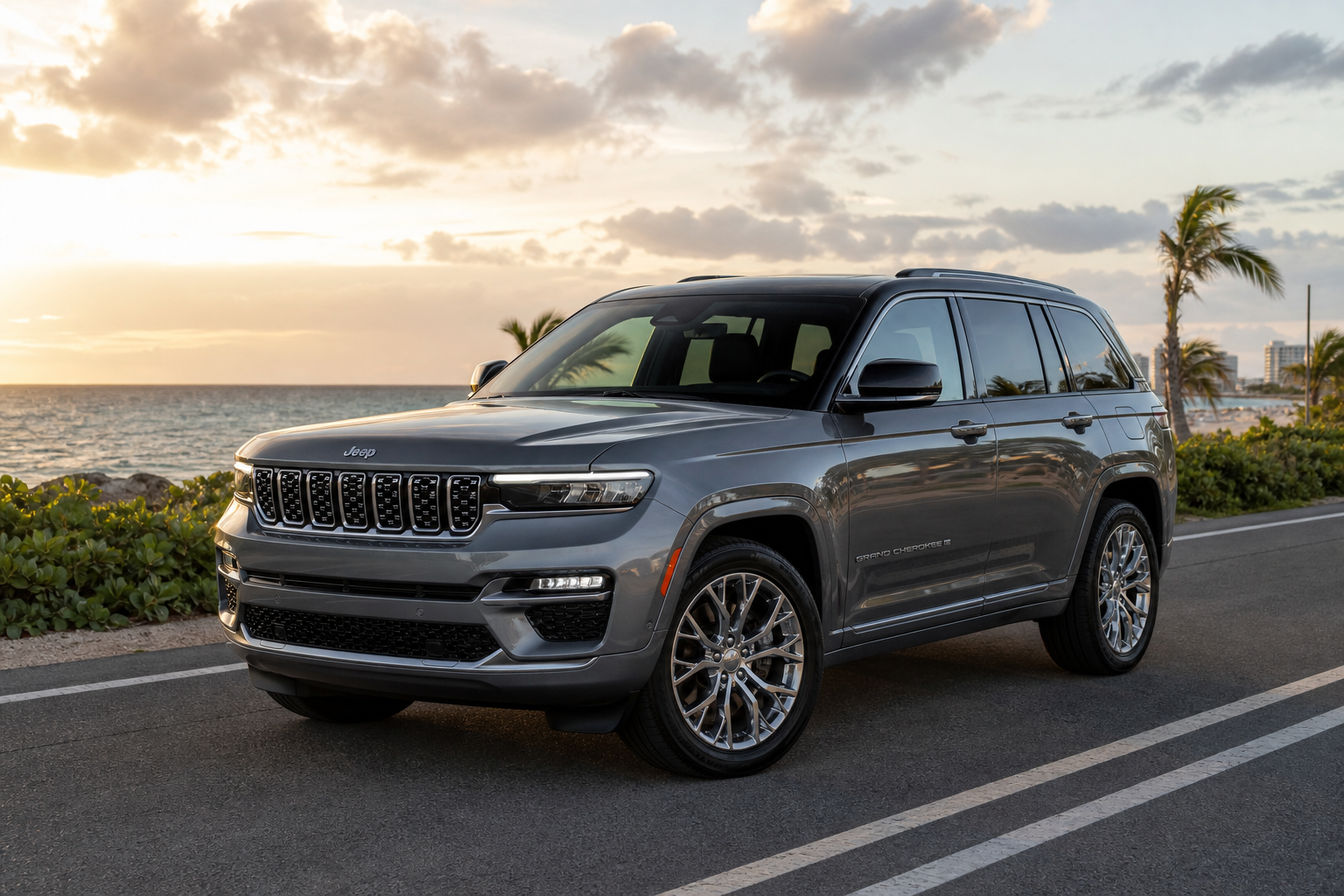 Jeep Grand Cherokee Summit 2025 de gama alta para renta en Cancún