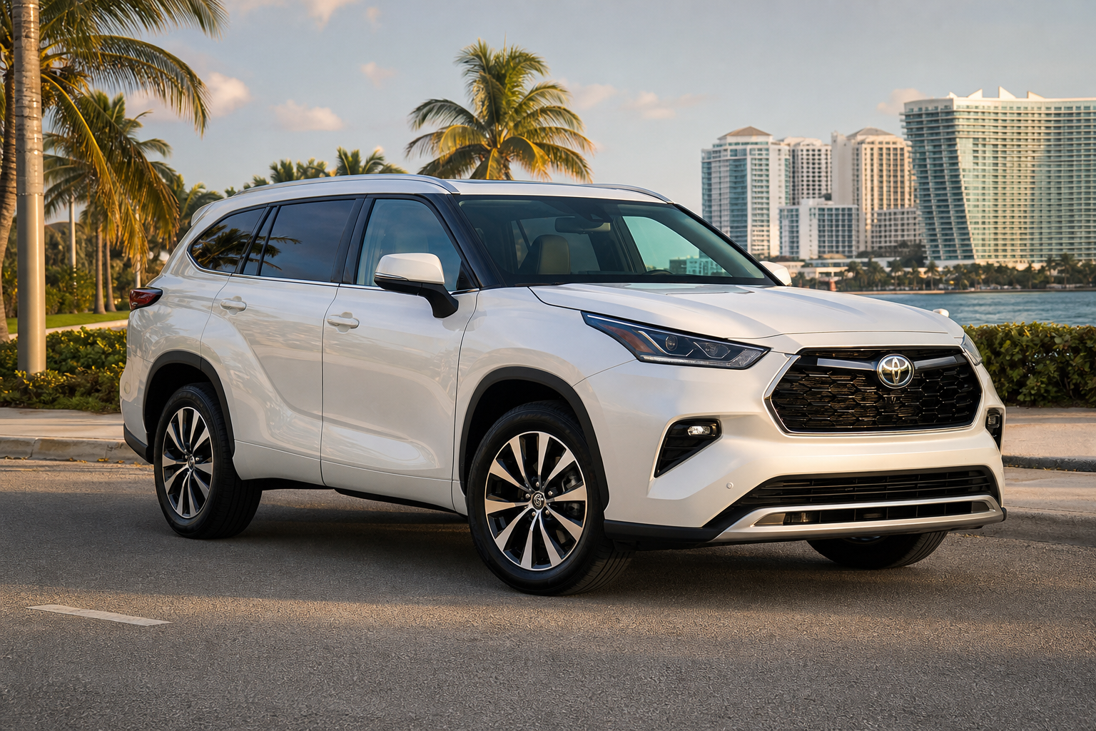 Toyota Highlander Platinum 2025 de gama alta para renta en Cancún