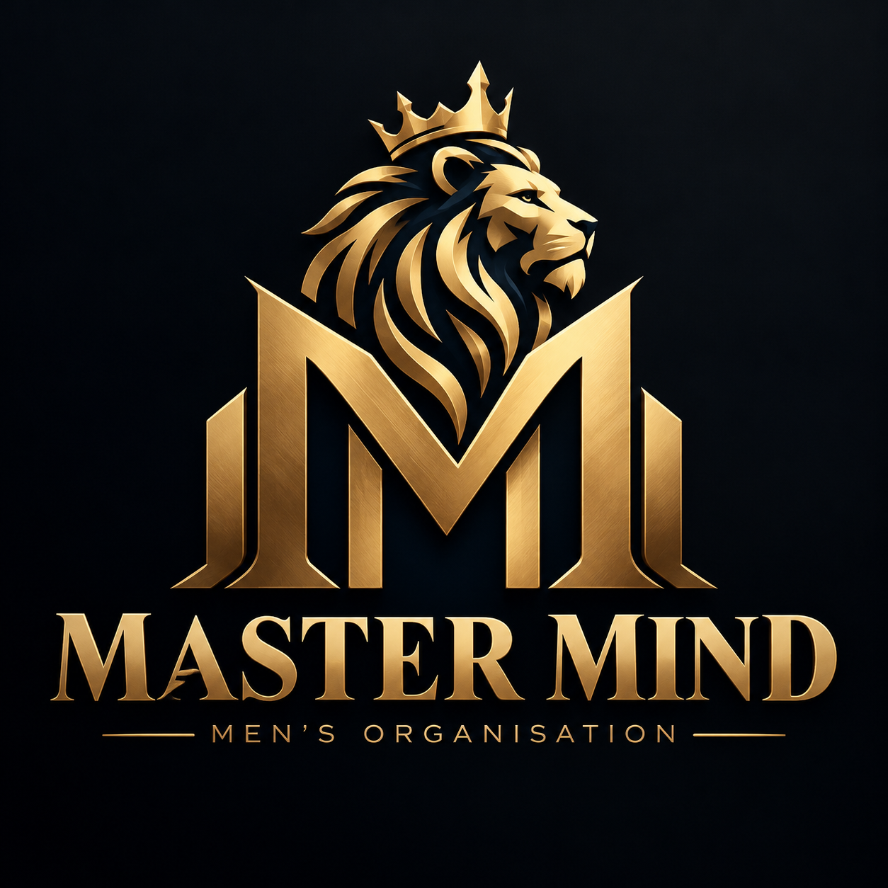 Master Mind crowned lion monogram brand mark
