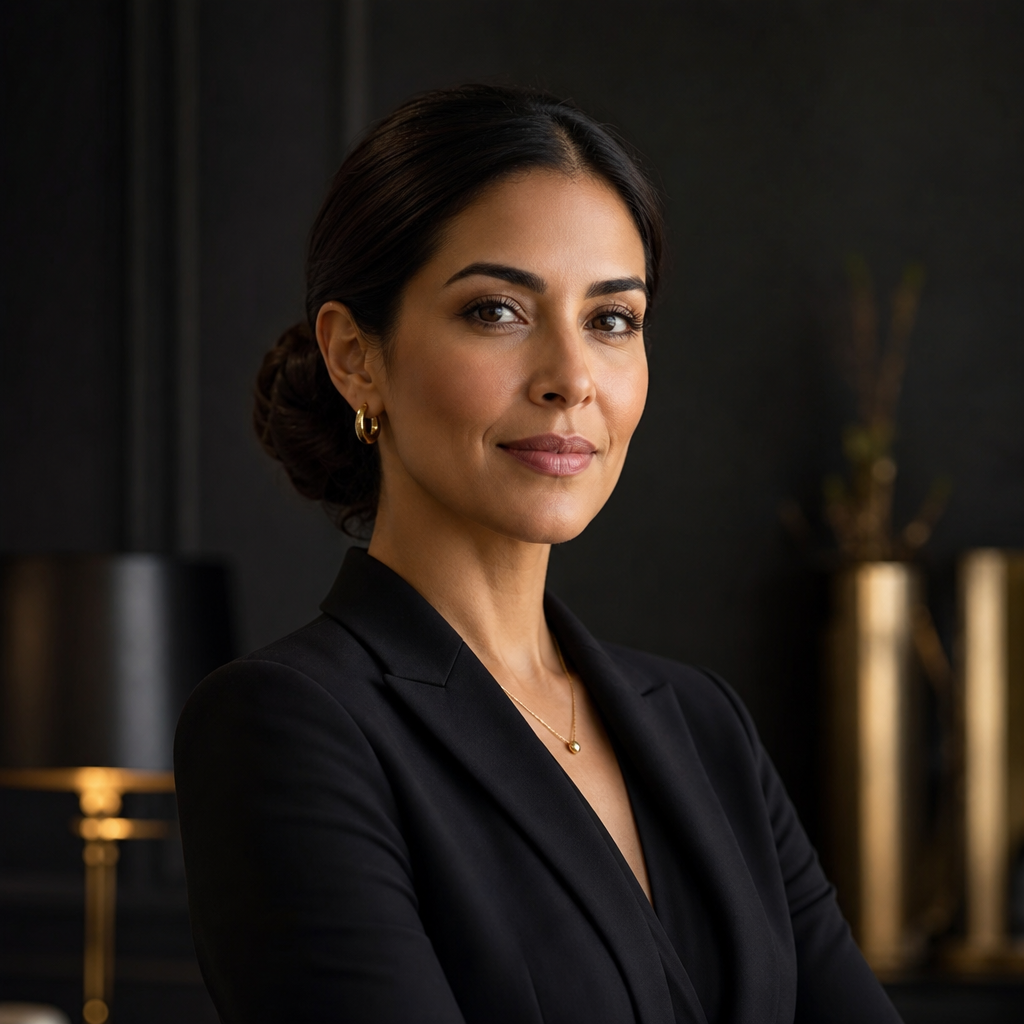 Elegant property owner portrait
