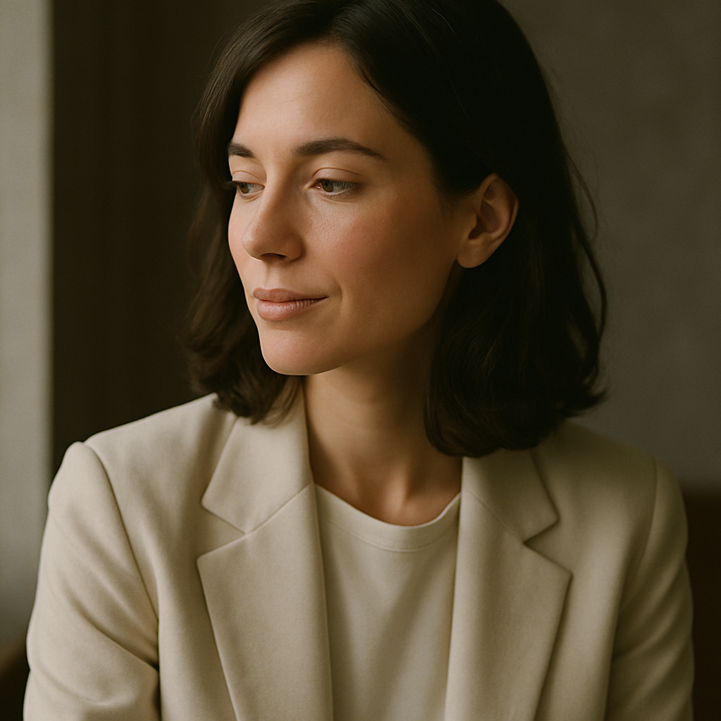 Candid portrait of Nadia K. in soft light