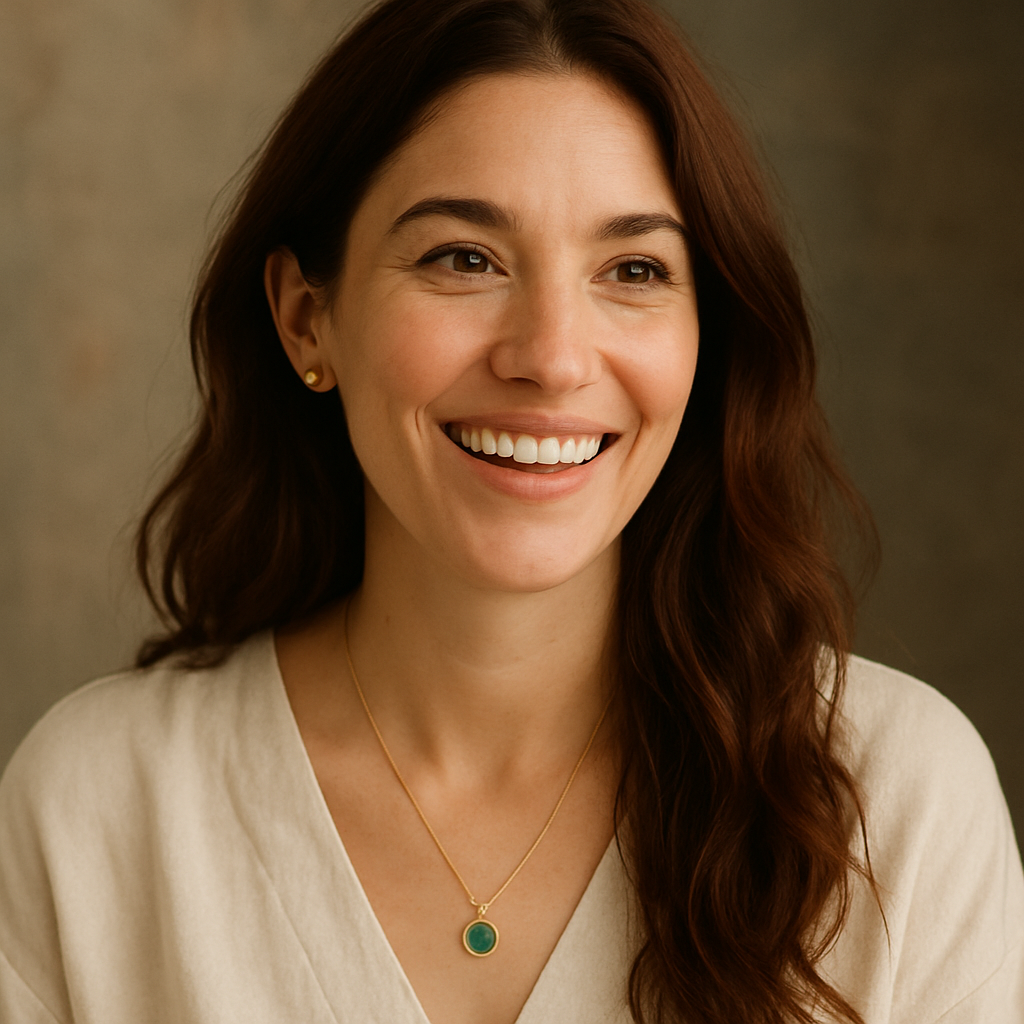 Portrait of Sofia R. with a bright, candid smile