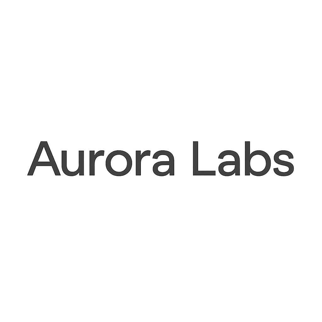 Aurora Labs wordmark in muted monochrome