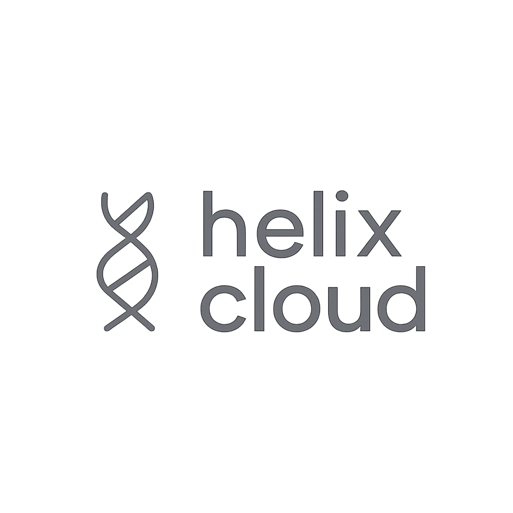 Helix Cloud minimal logo in light graphite