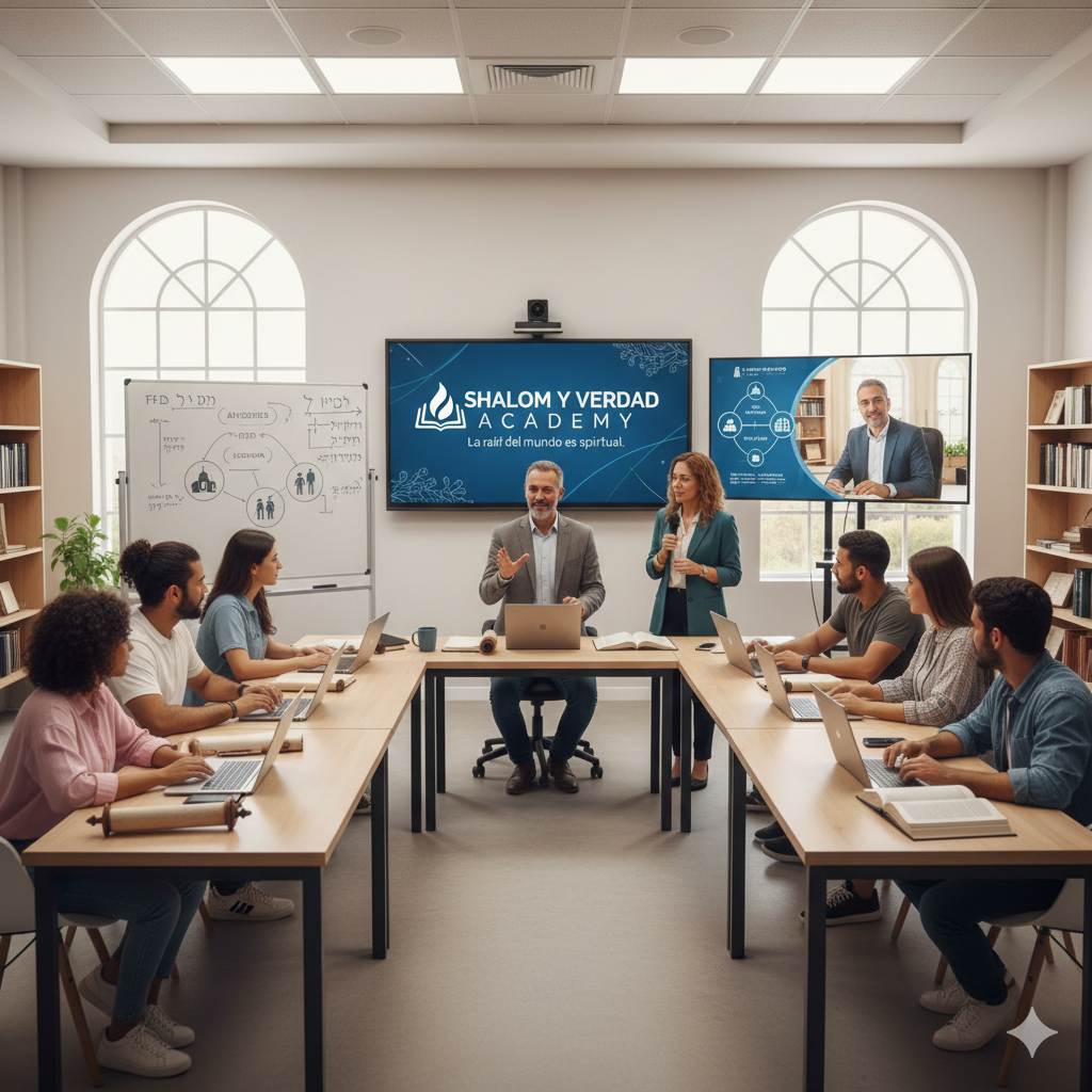 Portada de Shalom y Verdad Academy, diseño cálido, profesional e inspirador