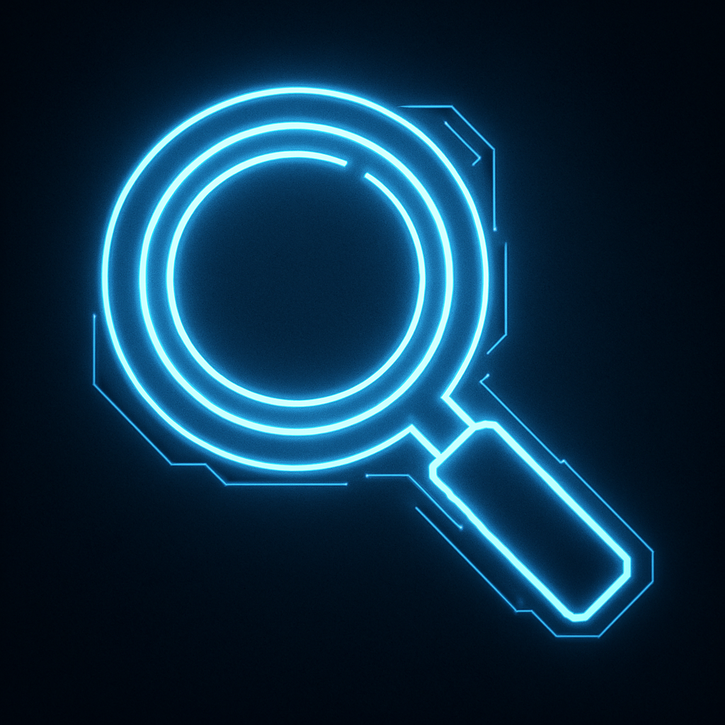 Neon search icon