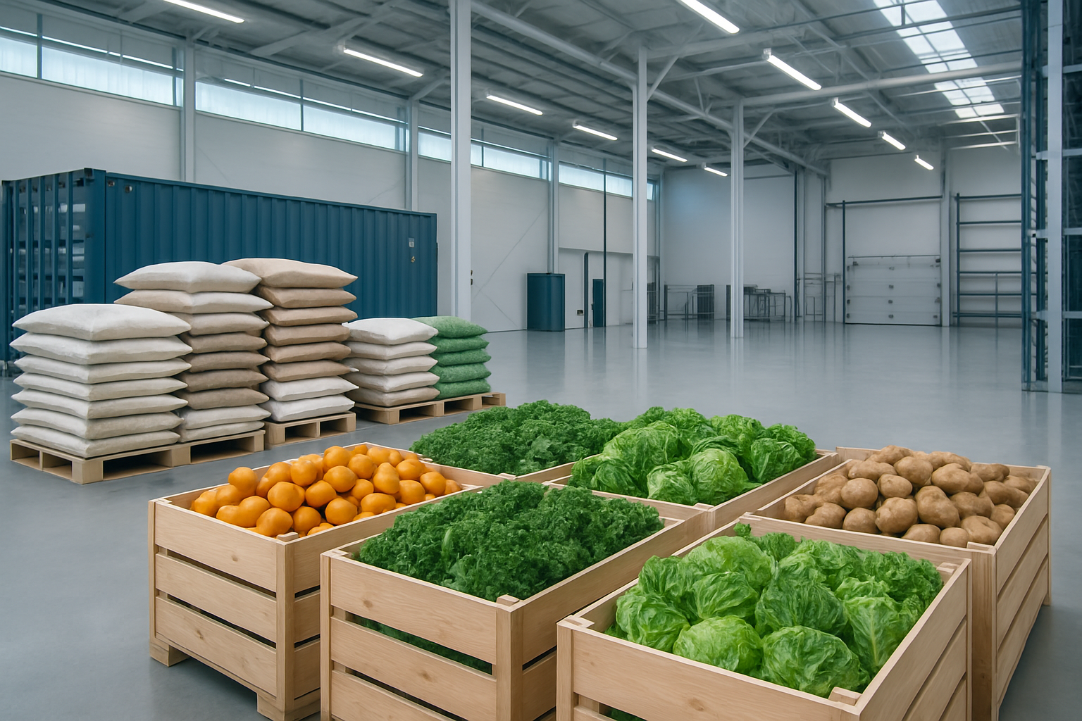 Global produce and dry goods import warehouse