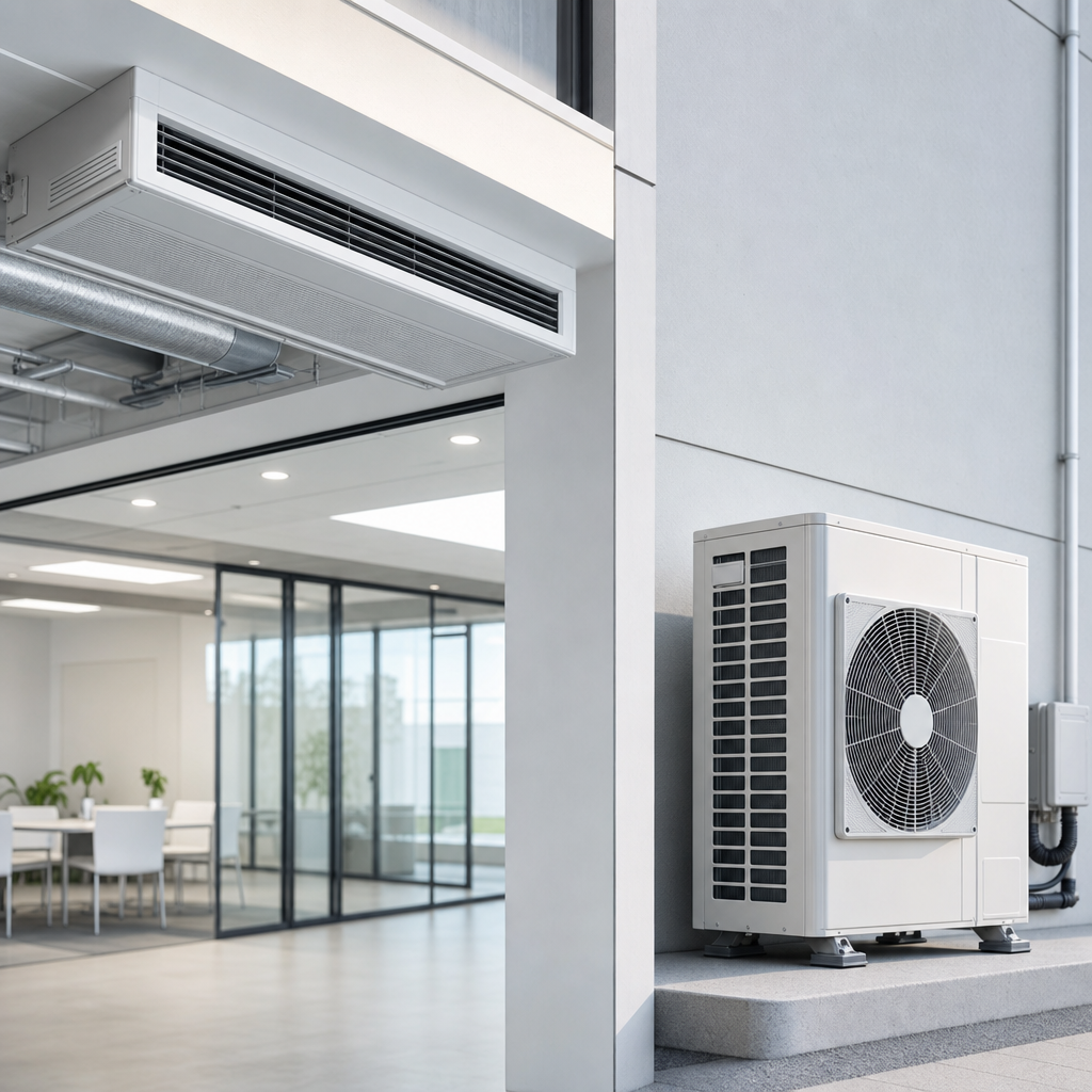 Outdoor and indoor central air conditioning system components