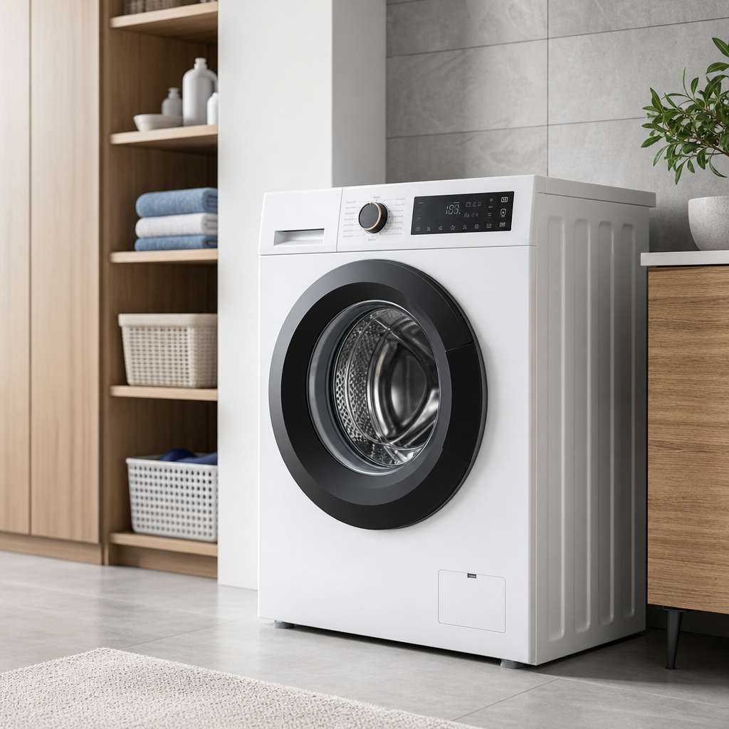 Front-load washing machine with digital control panel