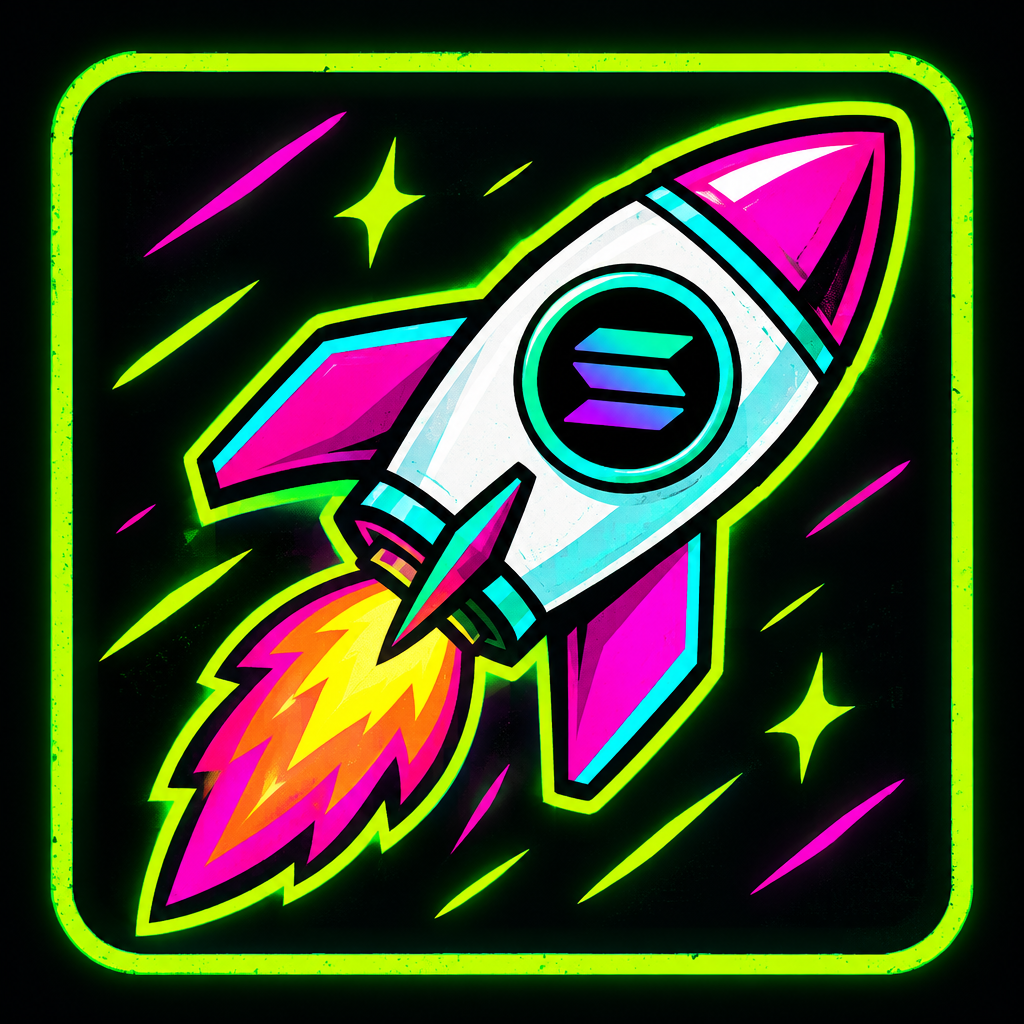 Small rocket sticker placeholder for Pump.fun button