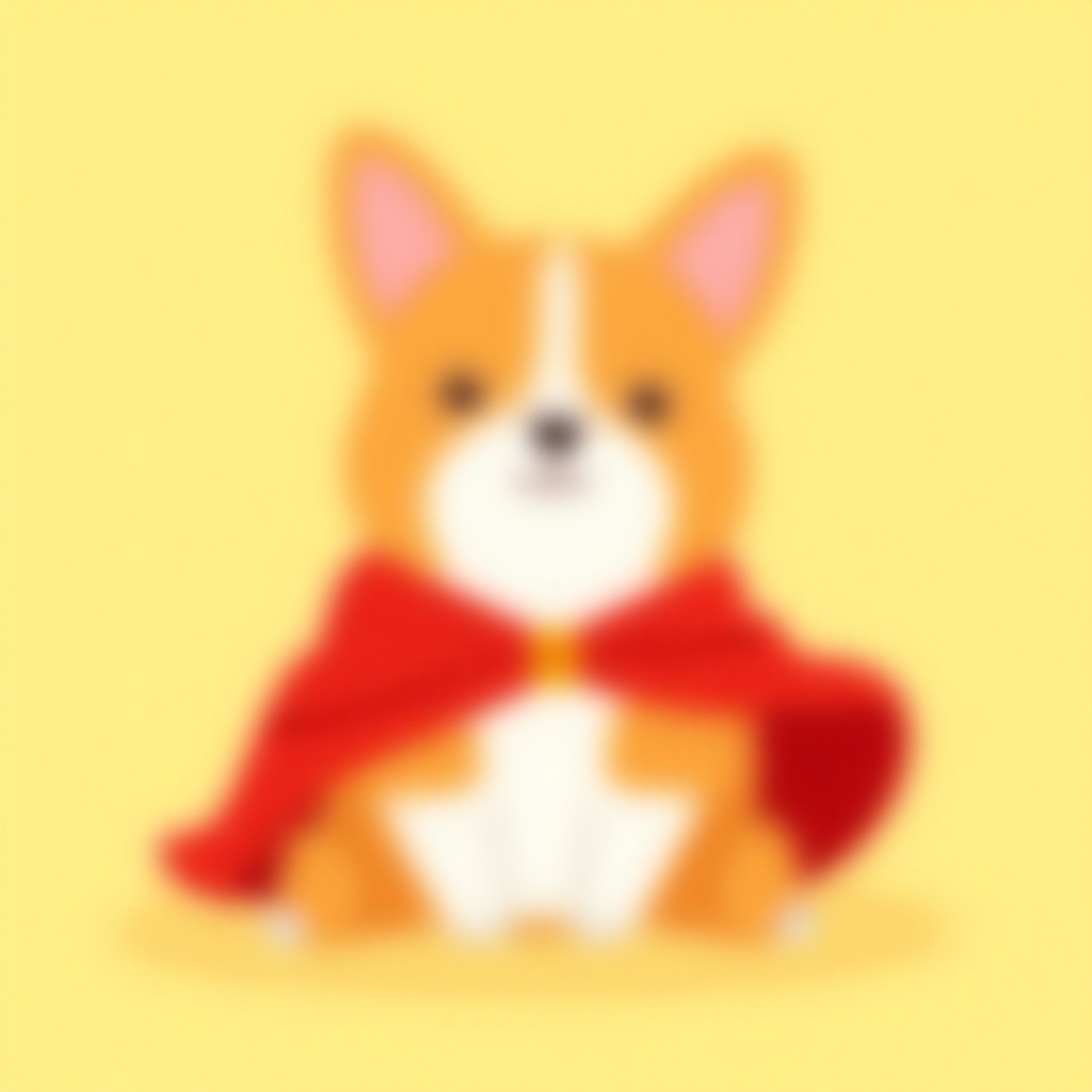 Corgi in superhero cape avatar