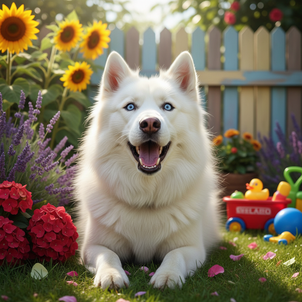 Dramatic dog giving a theatrical expression