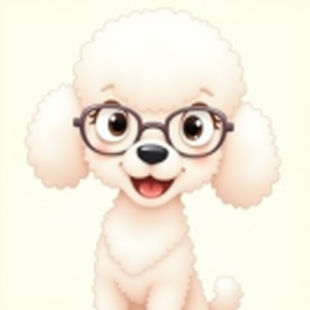 Poodle with glasses avatar