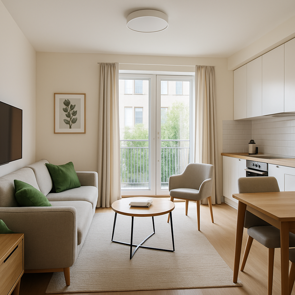 Family 2-Bedroom in Oleksiivka apartment interior