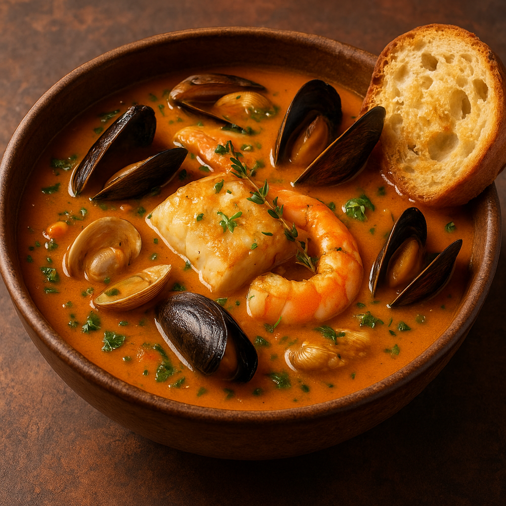 Bouillabaisse from Provence - a vibrant seafood stew