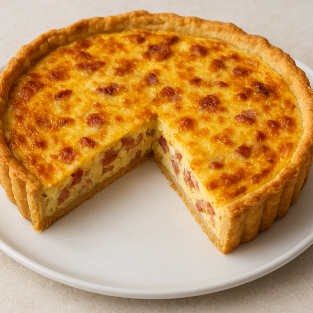 Quiche Lorraine - savory tart with bacon and cheese