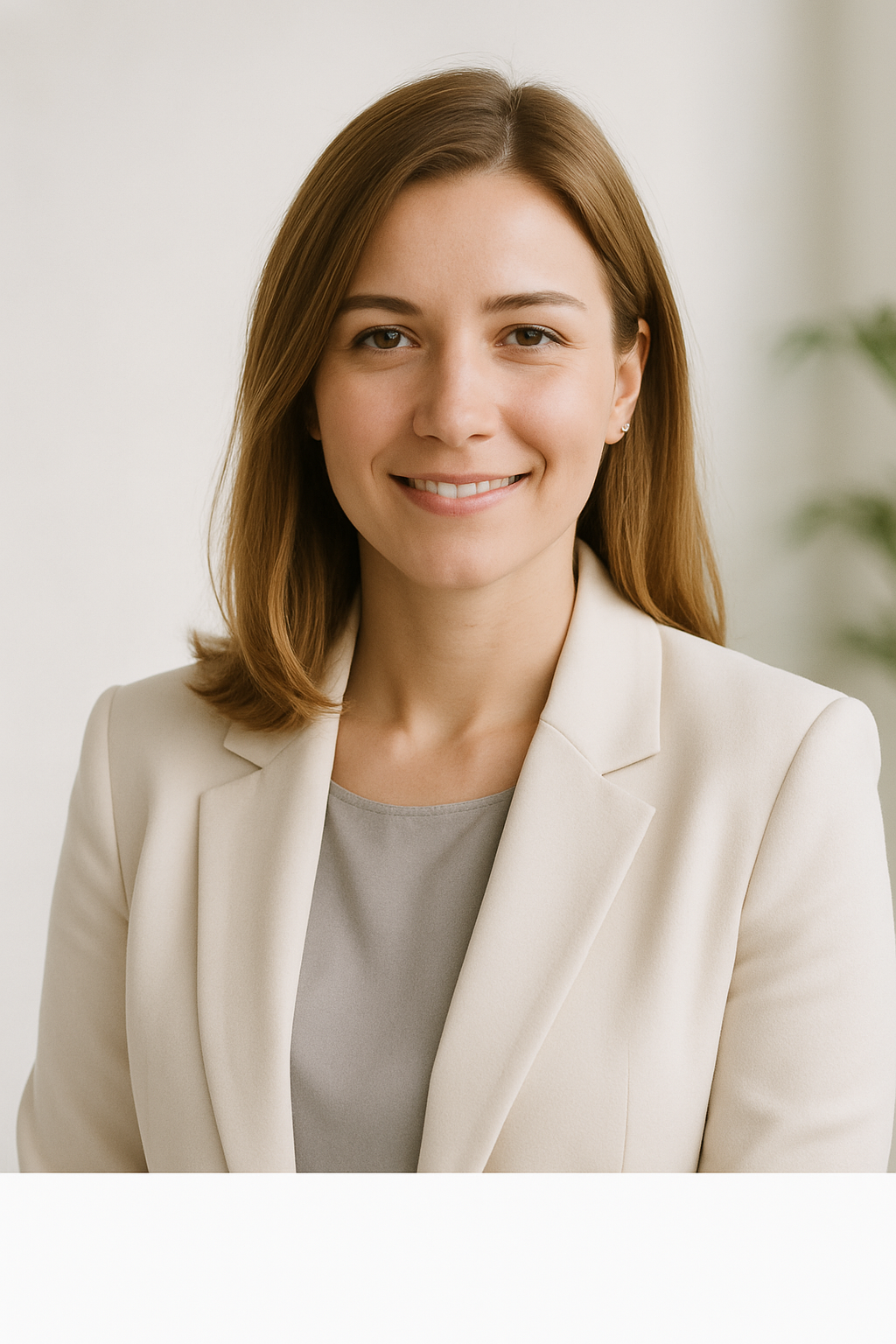 Professional portrait of Olha Melnyk, Kyiv real estate agent
