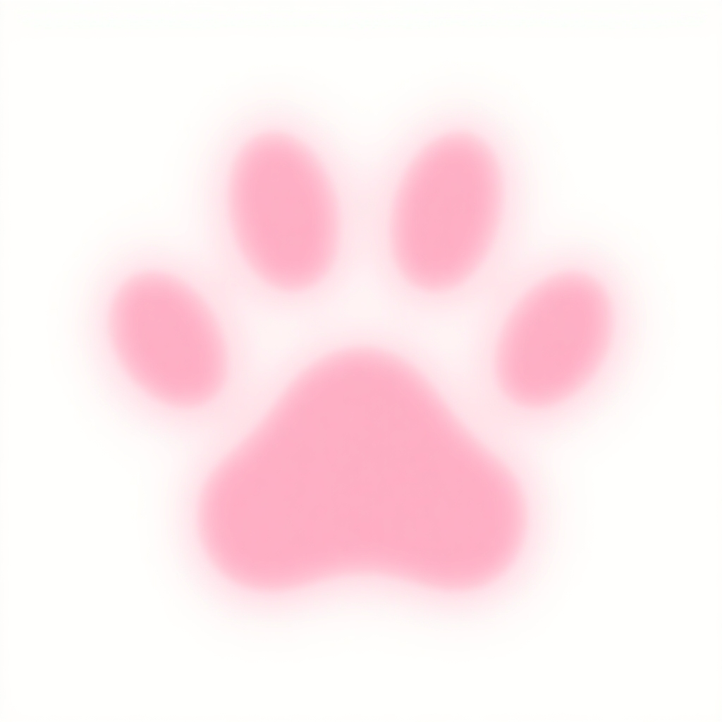 Cartoon cat paw print