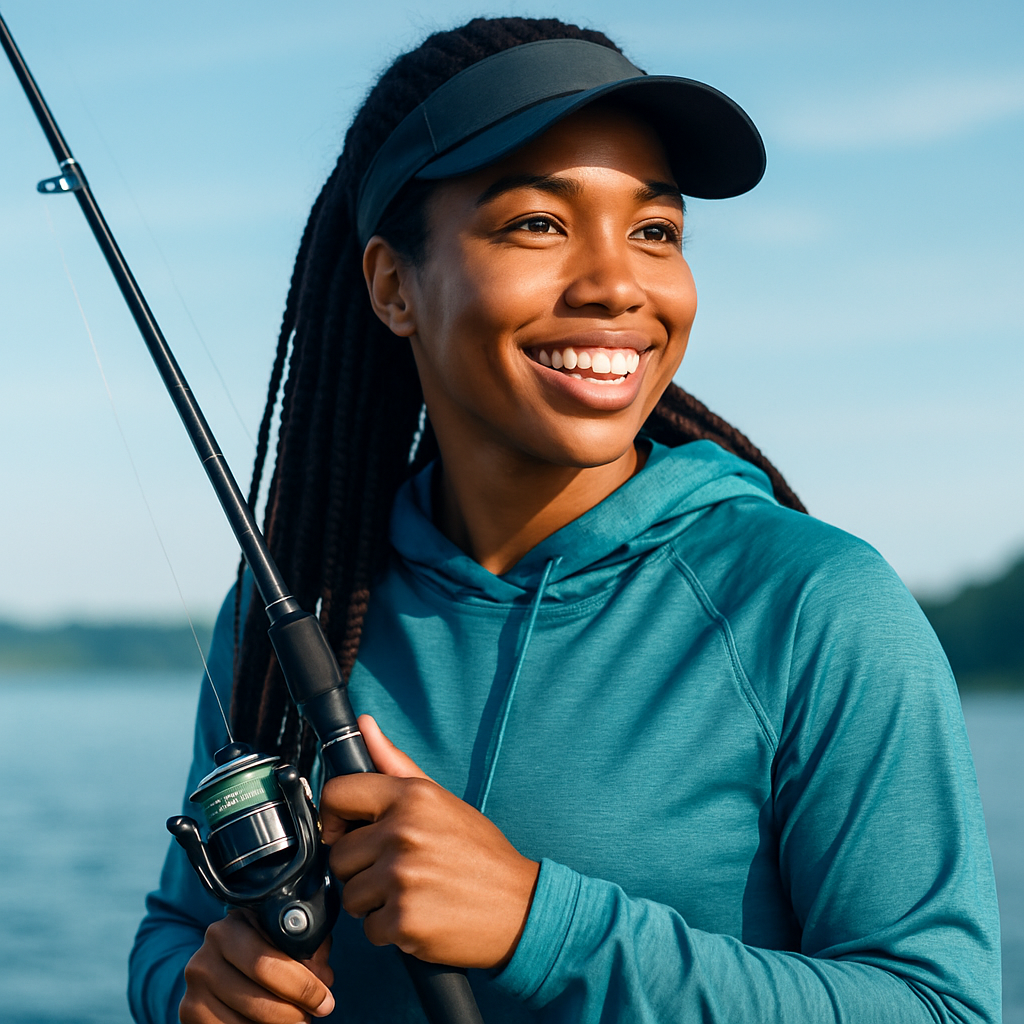 Portrait of a bass fishing angler