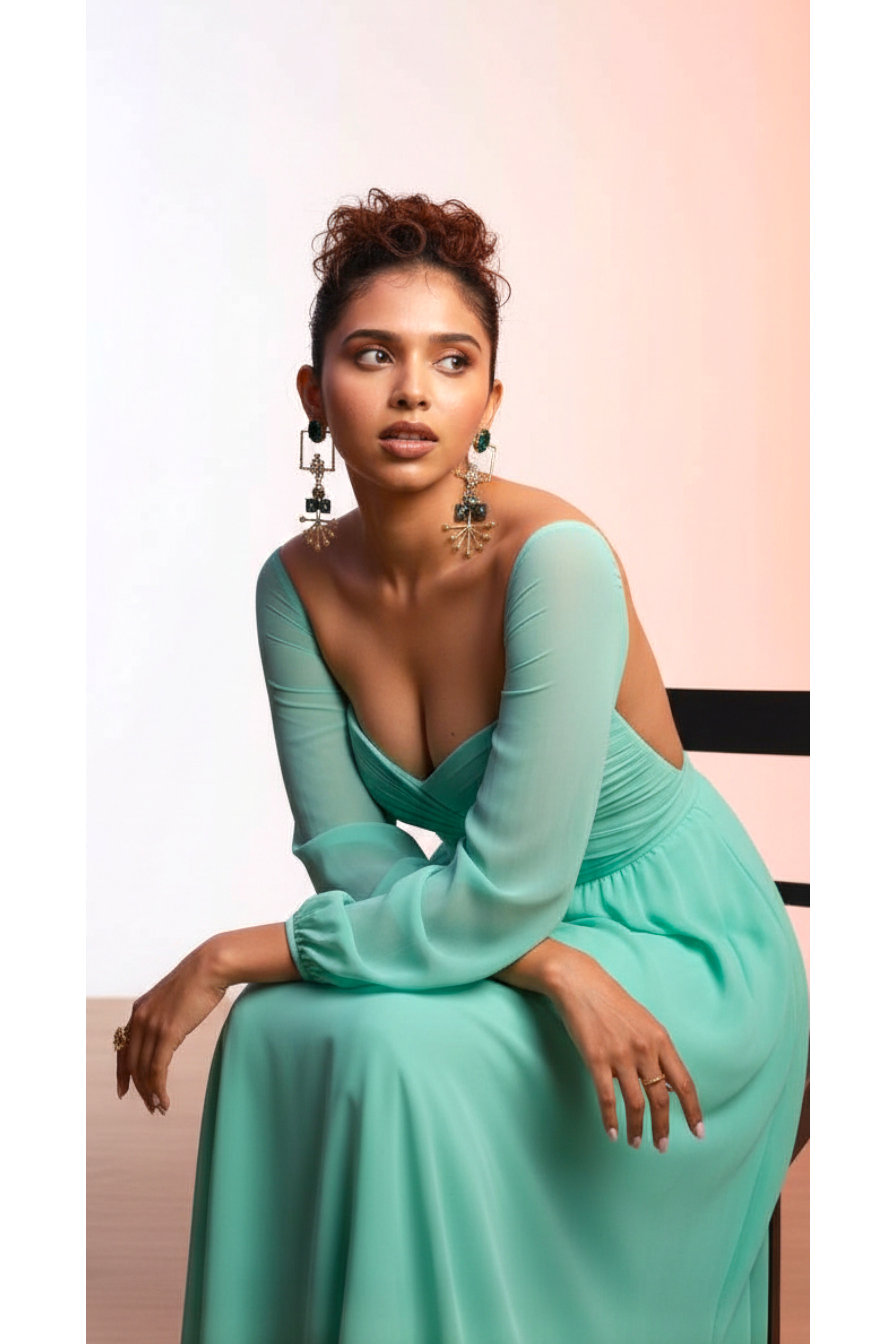 Editorial vertical portrait, fashion styling