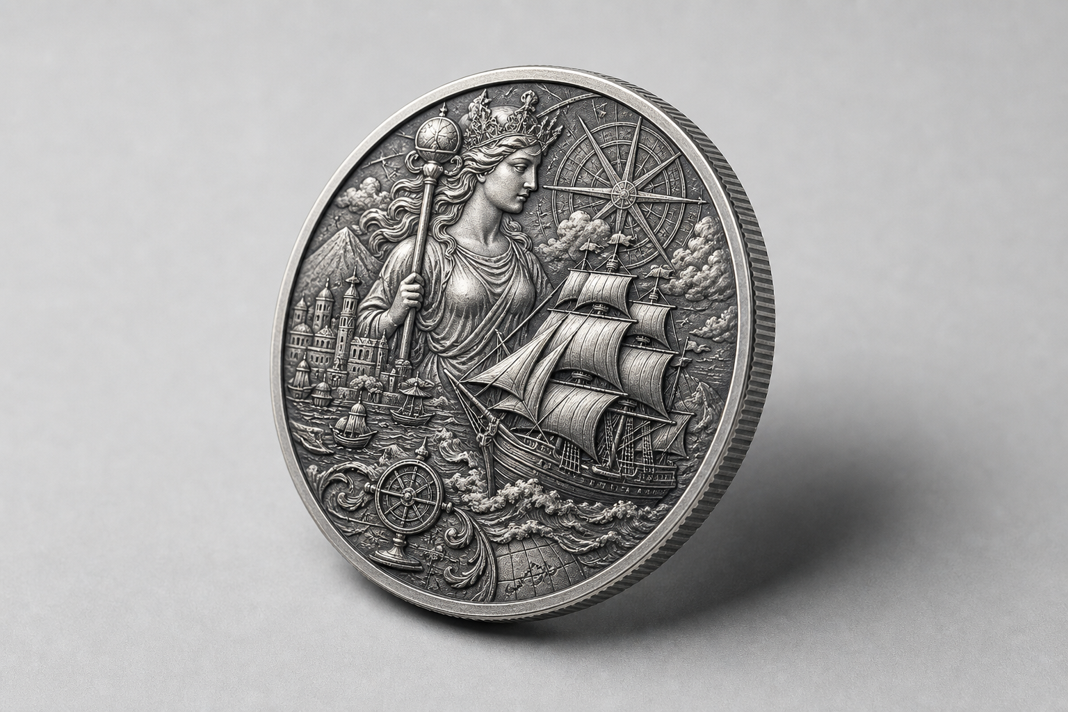 Masterworks in Silver II series coin with refined relief and gallery presentation