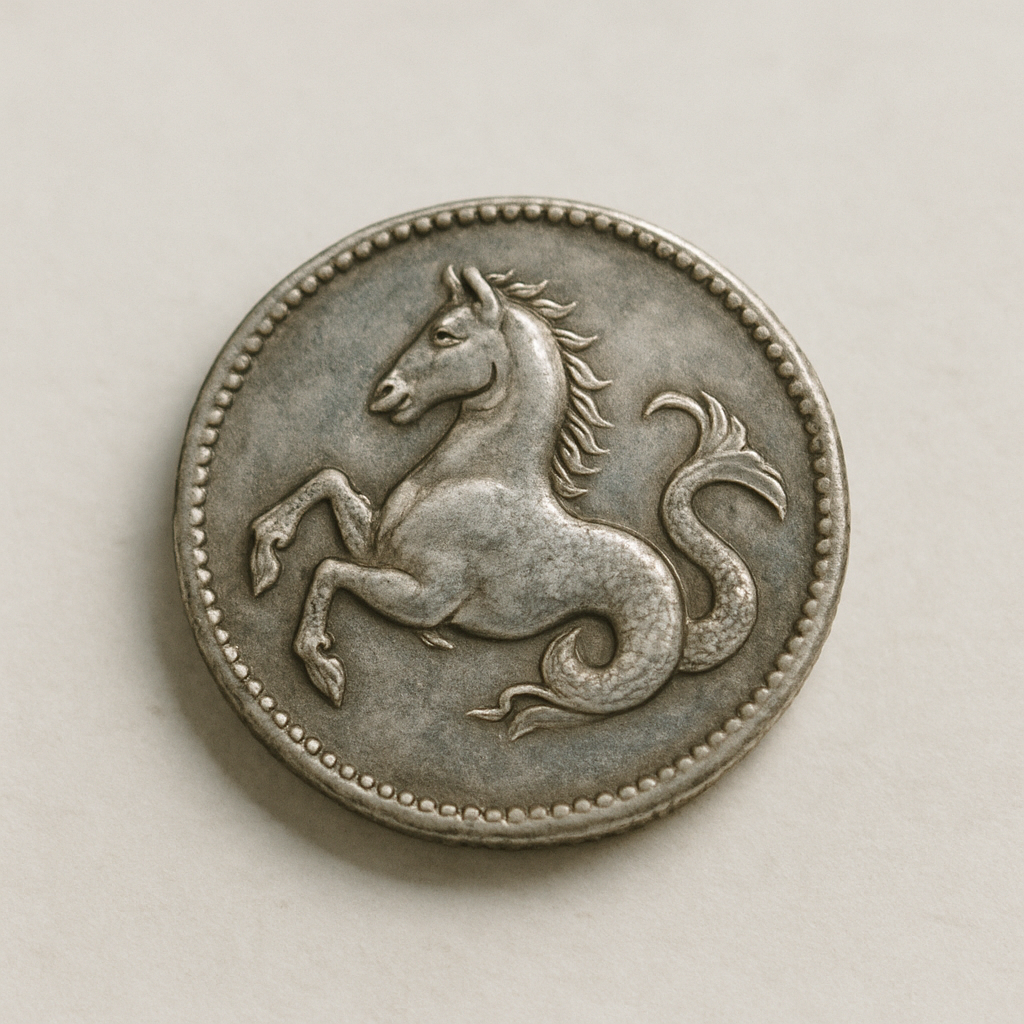 Smaller antique coin with a distinct rare design