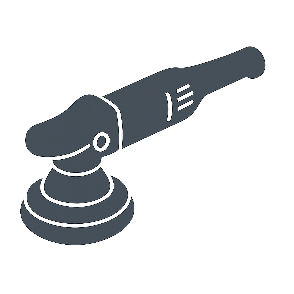 Dual-action polisher tool icon for paint correction