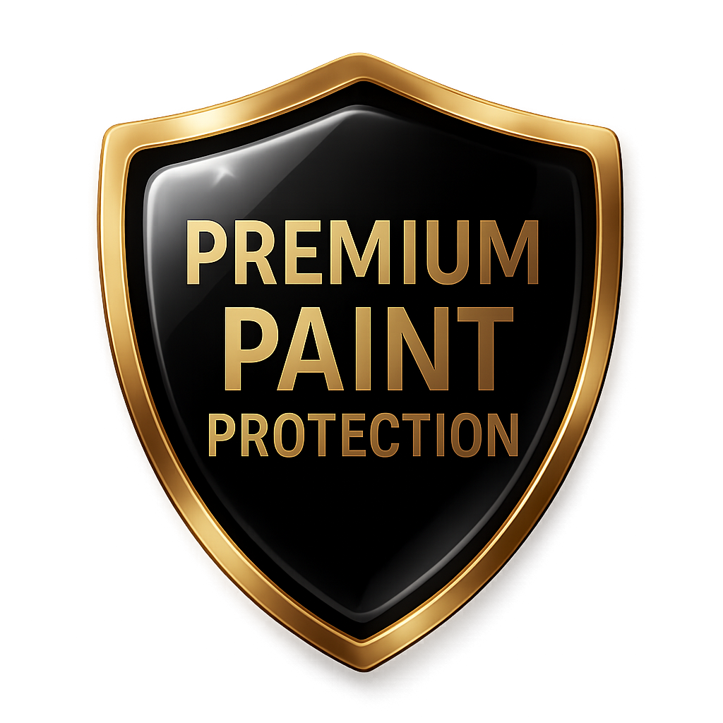 Glossy shield icon representing paint protection
