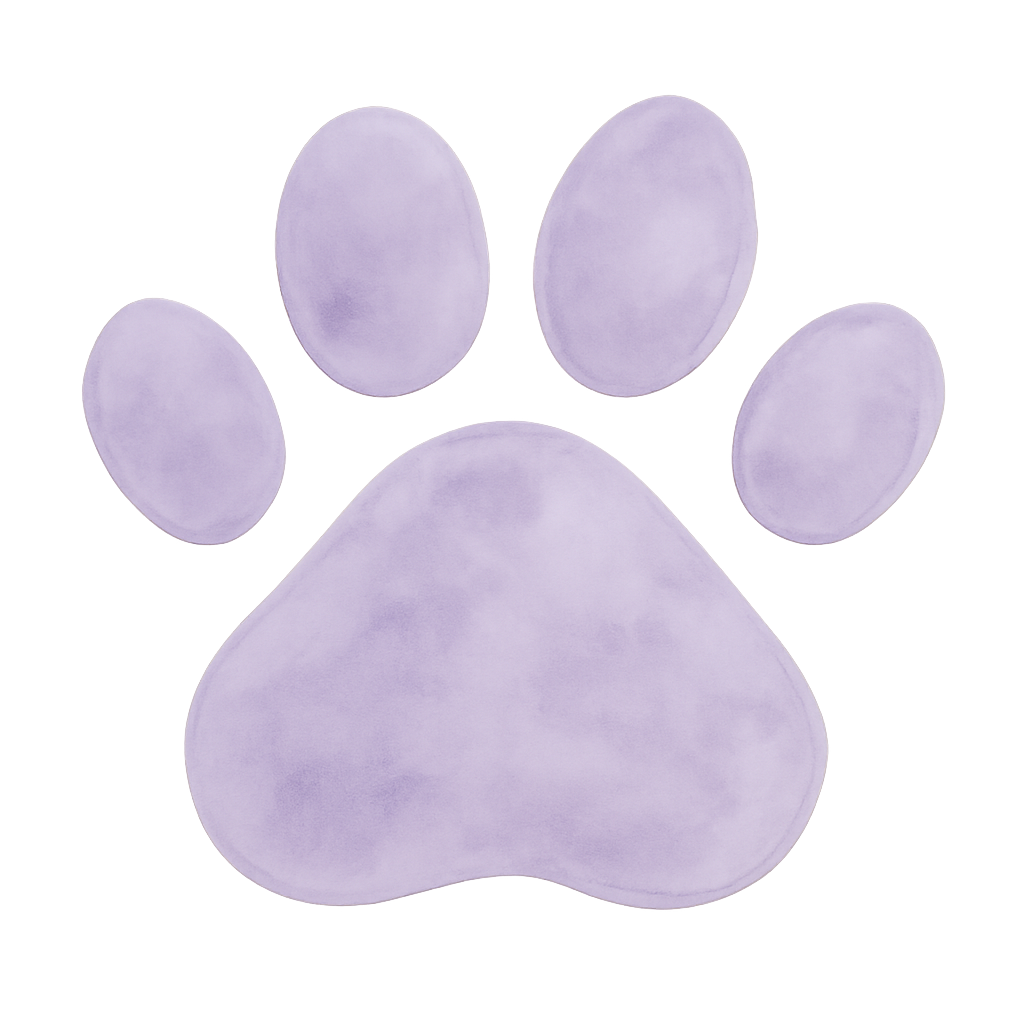 Large soft secondary color paw print