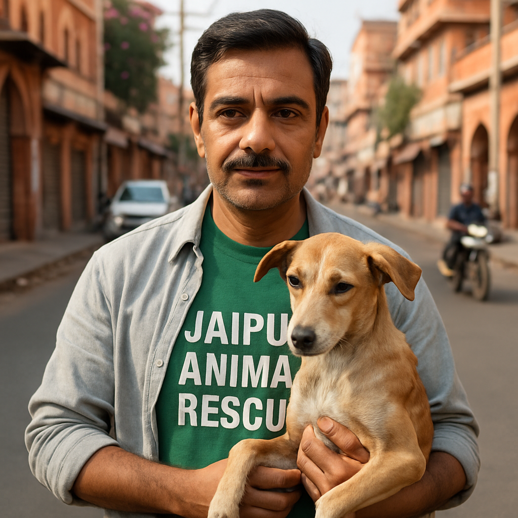 Aman Verma, Jaipur animal rescue and awareness drive leader