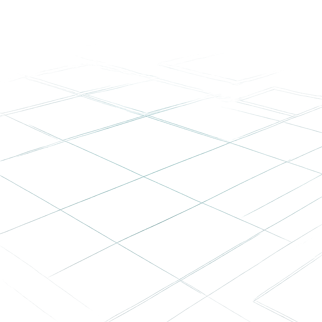 Abstract futuristic tech grid with neon teal lines and a slate-blue glow, clean corporate aesthetic