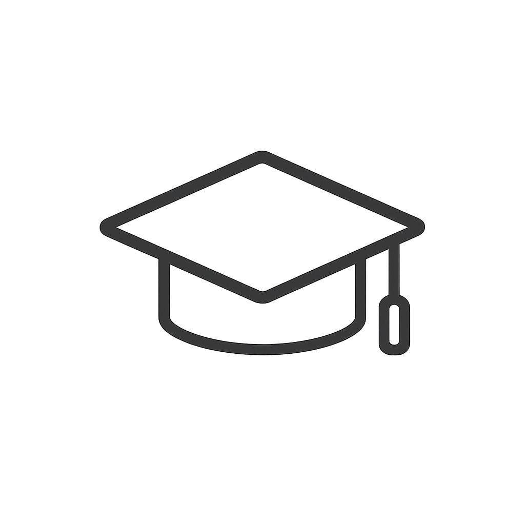 Academic cap icon motif