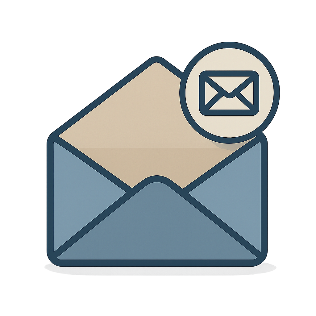 Envelope illustration representing contact