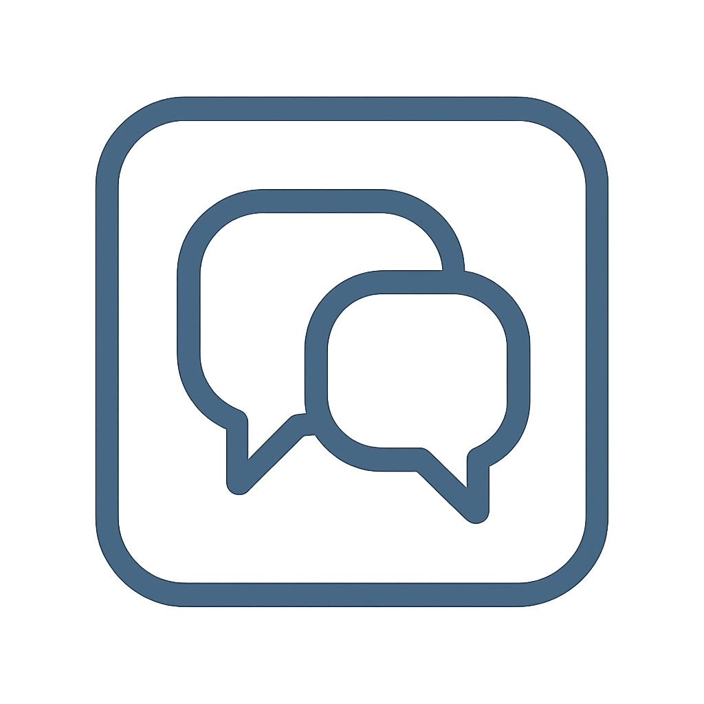 Placeholder logo mark for a team communication tool