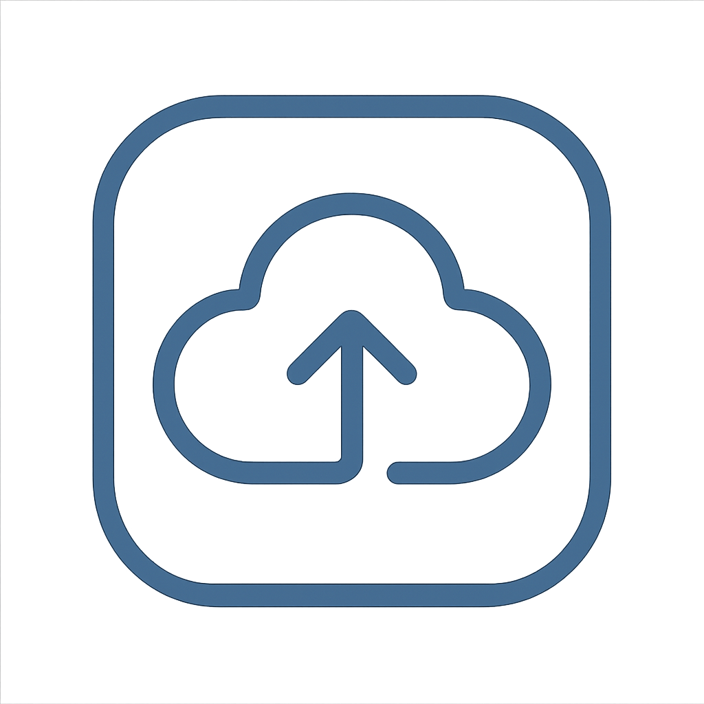 Placeholder logo mark for a cloud storage service