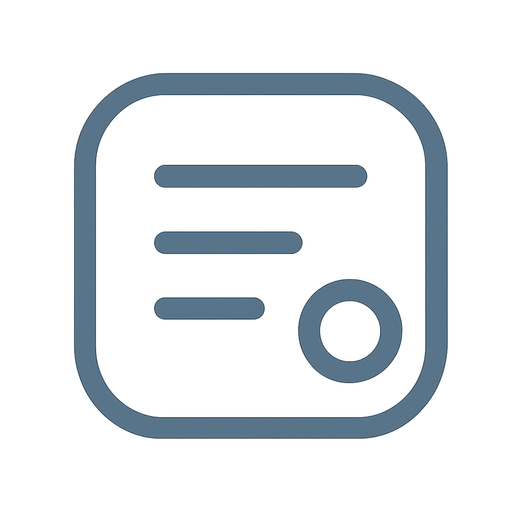 Placeholder logo mark for an accounting and ledger tool