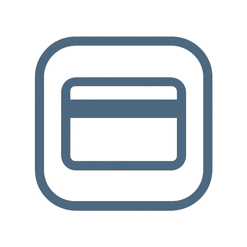 Placeholder logo mark for a payment processing tool