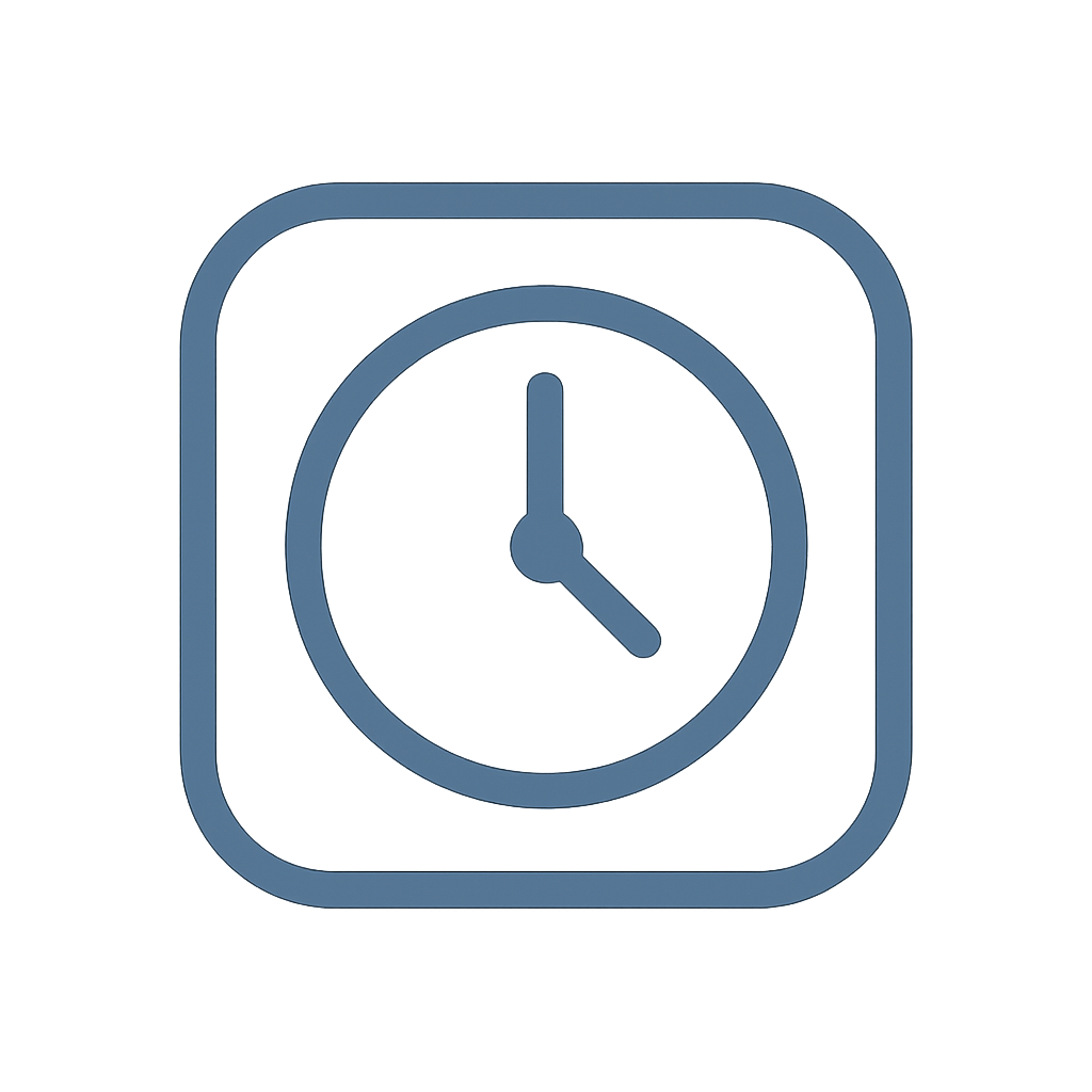 Placeholder logo mark for a time tracking tool