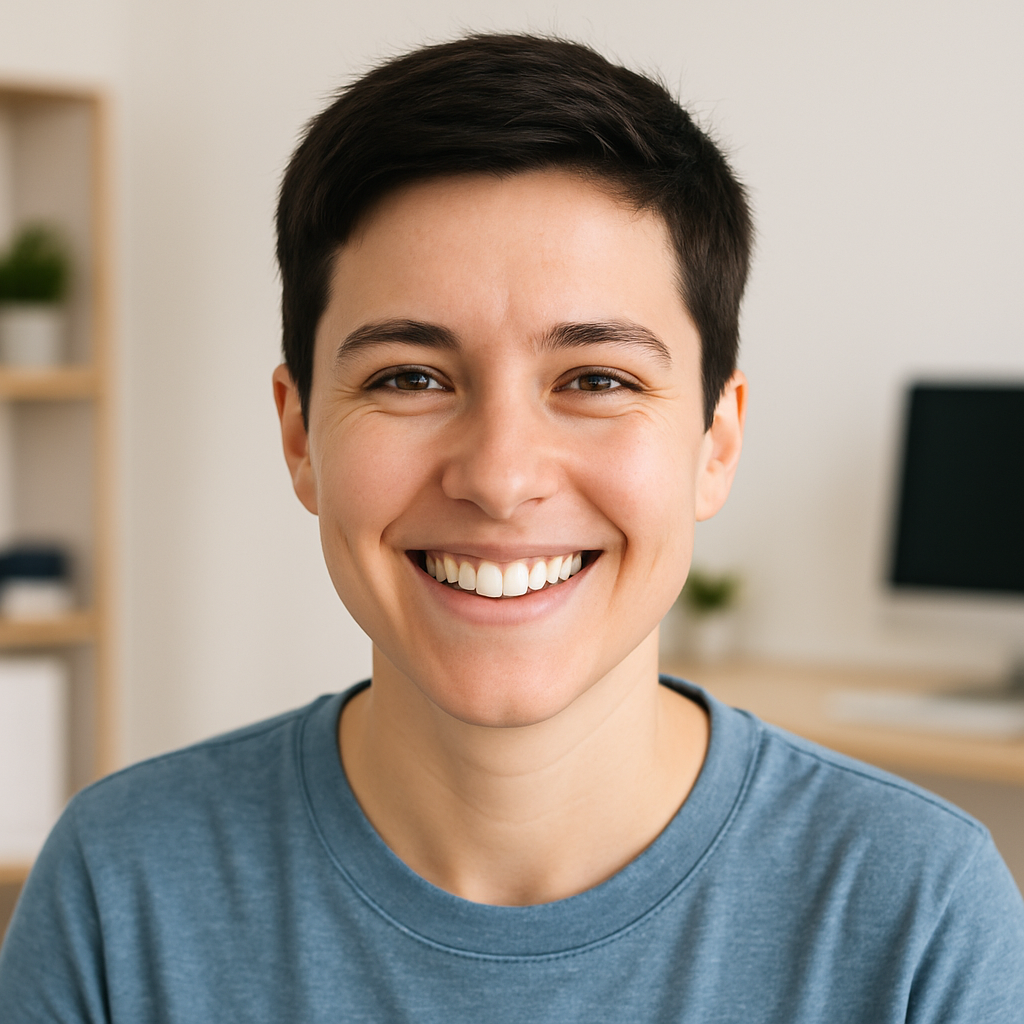 Happy customer smiling