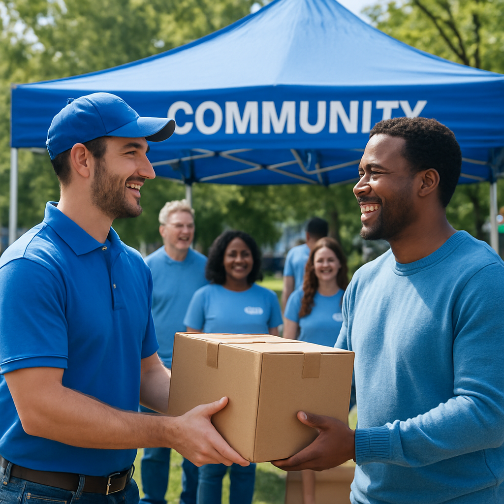 Courier supporting local community event