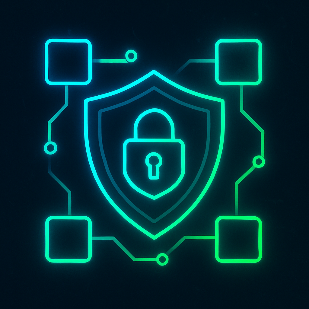 Security icon representing blockchain protection