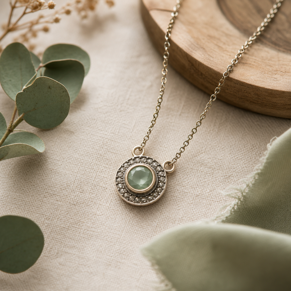 Sage Halo Necklace