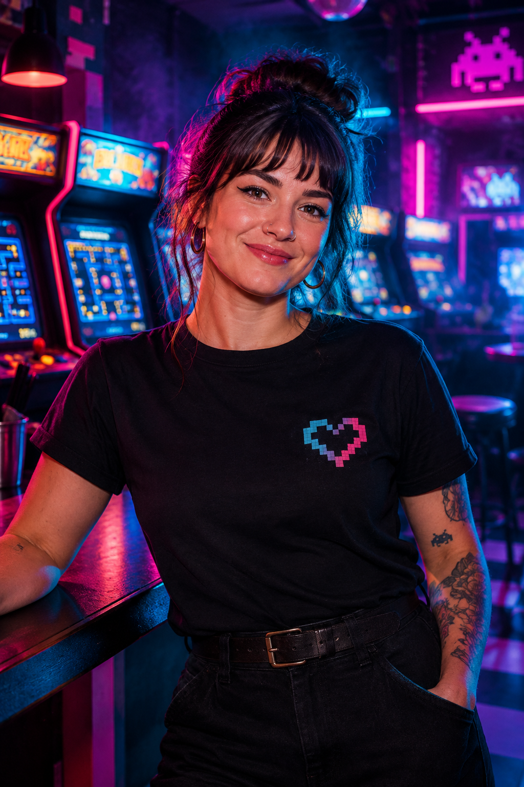 Portrait of Jules, Bar Lead at Pixel Pulse